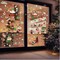 Christmas Window Clings - 10 Sheets Gnome Christmas Window Stickers Christmas Window Decorations for Kids Christmas Gnome Window Clings
